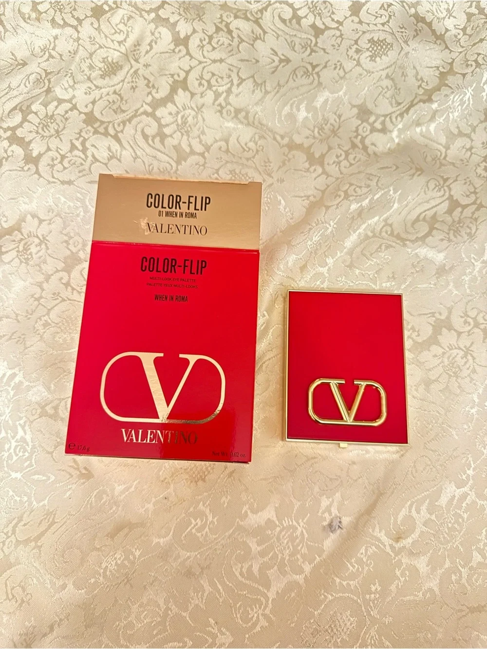 Valentino Color-Flip 01 When in Roma Eye Palette Pressed Powder Mirror 0.62 oz